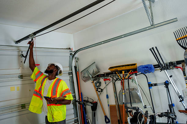 Professional Garage Door Panel Replacement technician working in Stuart, VA